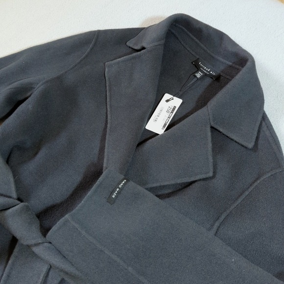 Current Air Jackets & Blazers - Current Air Los Angeles Wool Blend‎ Wrap Coat Charcoal Grey XS/S